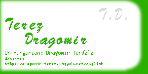 terez dragomir business card